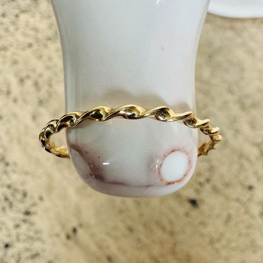 14KYG Twisted Stacking Ring Band